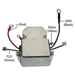 Regulador para alternador Motorola 10-296 / 10-446 / 8LHA3025 / 8LHA3025P / 8LHA3025PA / 8LHA3071P