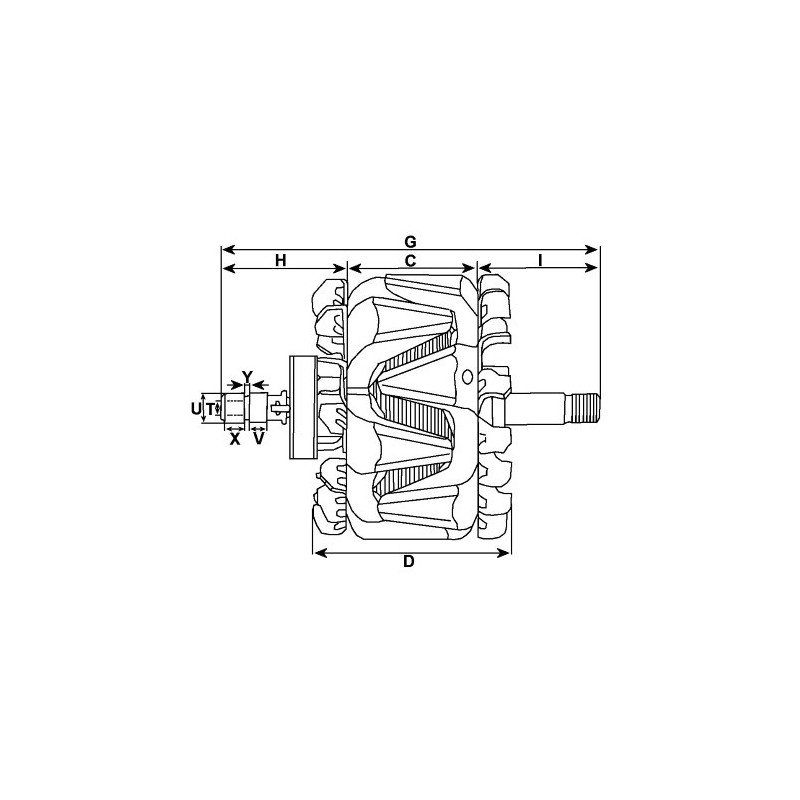 Rotor per alternatore valéo TG17C010 / TG17C011/ TG17C020 / TG17C032