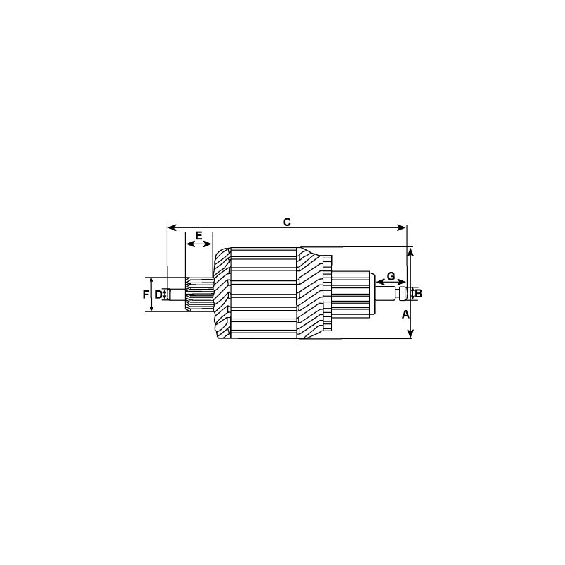 Indotto per motorino di avviamento Mitsubishi M008T60071 / M008T60071A / M008T60371