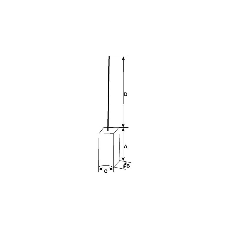Jeu de balais pour alternateur Denso 100211-0071 / 100211-0081 / 100211- 0090 Jeu de balais pour alternateur Denso 100211-0071 / 100211-0081 / 100211- 0090