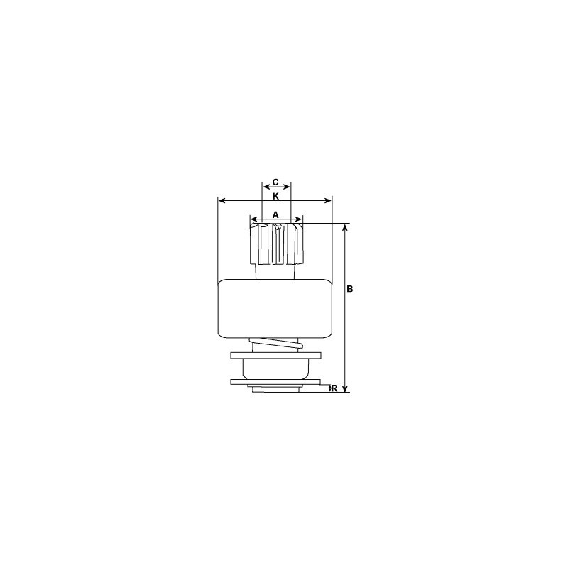 Pignone per motorino di avviamento Bosch 0001400016 / 0001401019 / BNG2,5/12DR229