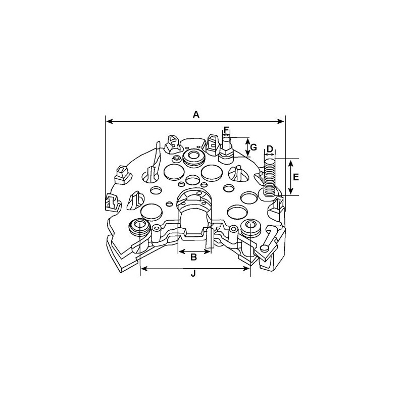 Piastra diodi per alternatore Bosch 0123310006 / 0123315004 / 0123320012