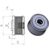 Riemenscheibe für lichtmaschine MITSUBISHI A003TN2481A / A3TN2481A