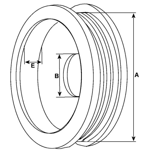 Pulley for alternator A13N147 / A13N148M / A13N149M / A13N186M / a13n1m / a13n259 /