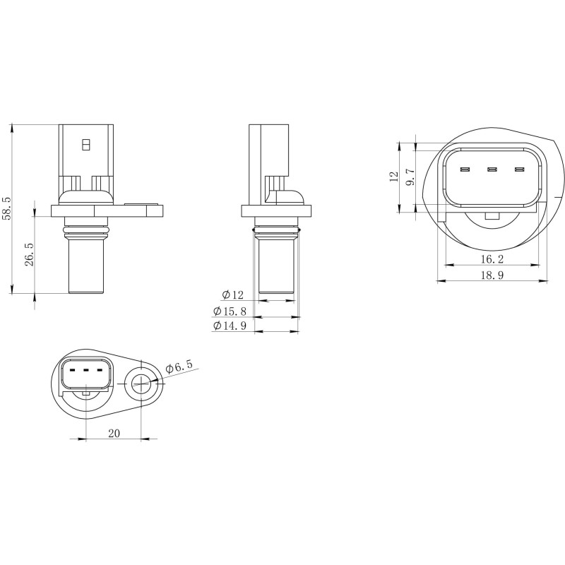 Capteur d'allumage sustituye 2S7Q-12K073-AA  / 6C11-12K073-AC / JDE3763 / SEB1128
