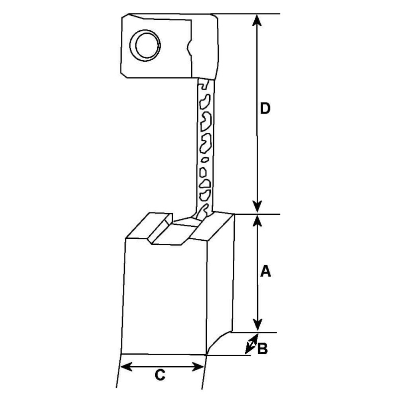 Set di spazzole per motorino di avviamento Bosch 0001410024 / 0001410029 / 0001410062