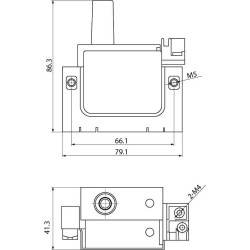 Bobine d'allumage éléctronique sustituye F000ZS0116  para Honda / Rover