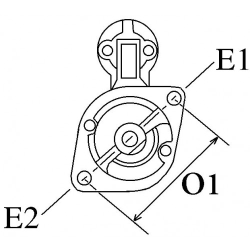 Démarreur équivalent 0001111003 / 58401720 pour moteur 24 volts Lombardini diesel