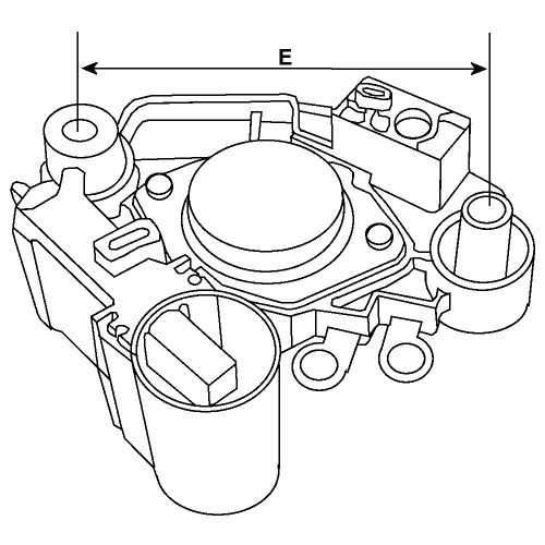 Regulator for alternator DENSO 101210-1280 / 101210-1290 / 101210-8731