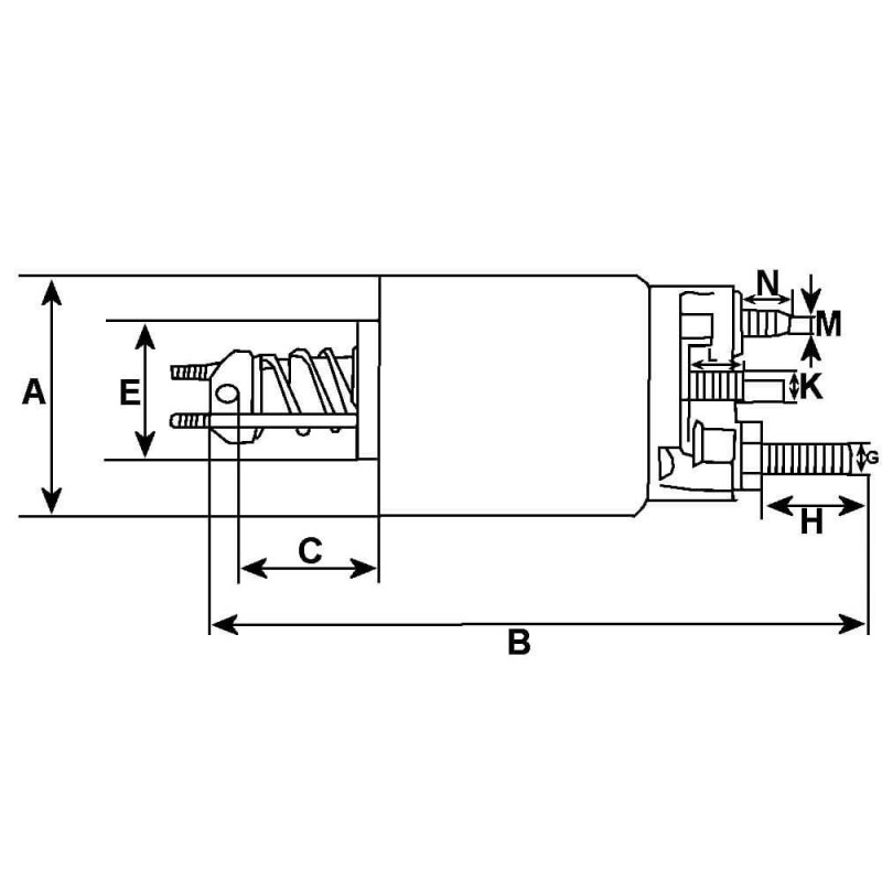 Solenoide per motorini di avviamento Nikko 0-23000-6090 / 0-23000-6091 / 0-23000-7040