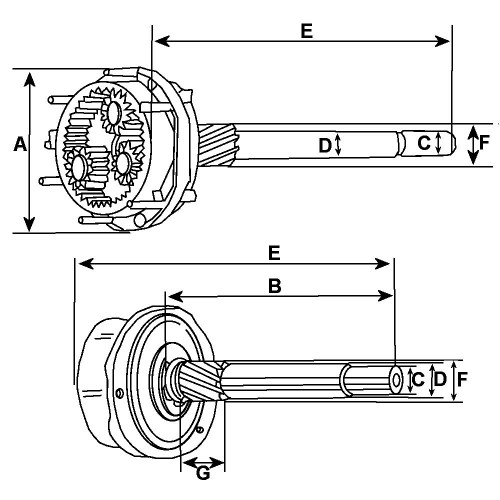 Planetengetriebe für Anlasser Bosch 0001110003 / 0001110017 / 0001110026