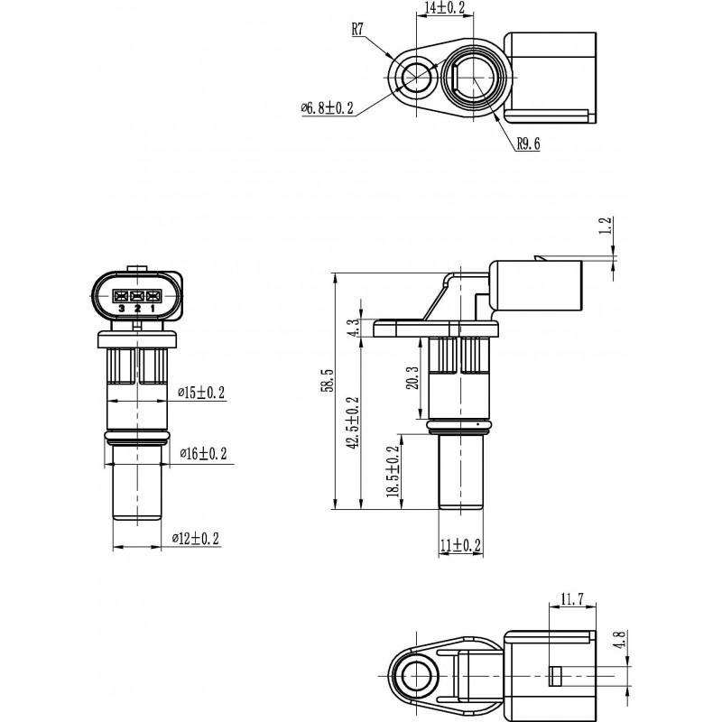 Camshaft Position Sensor replacing 0986280429 / 06B905163A