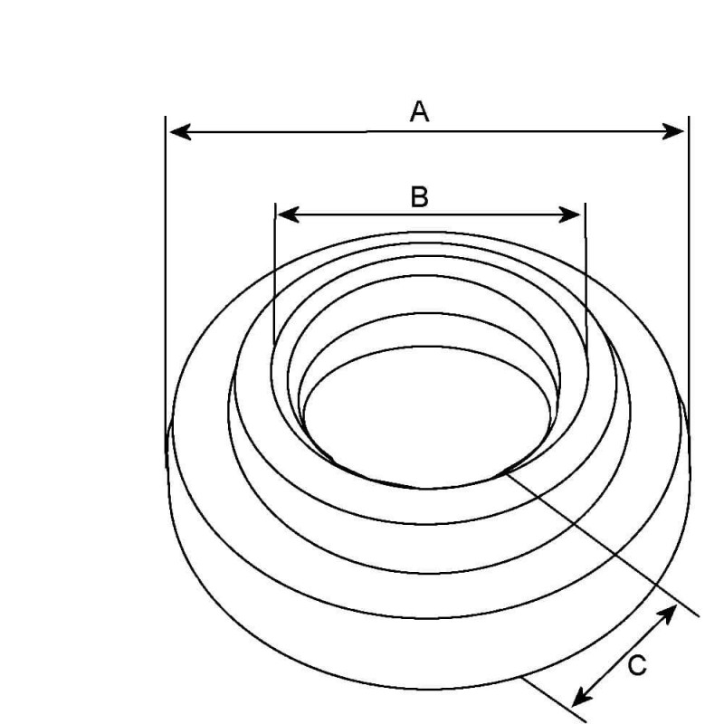 Oil Seal for alternator Denso 100210-3070 / 100210-3190 / 100210-3210 / 100210-3380