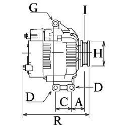 Alternateur remplace 102211-0830 / 600-861-1951 pour Komatsu Alternateur remplace 102211-0830 / 600-861-1951 pour Komatsu