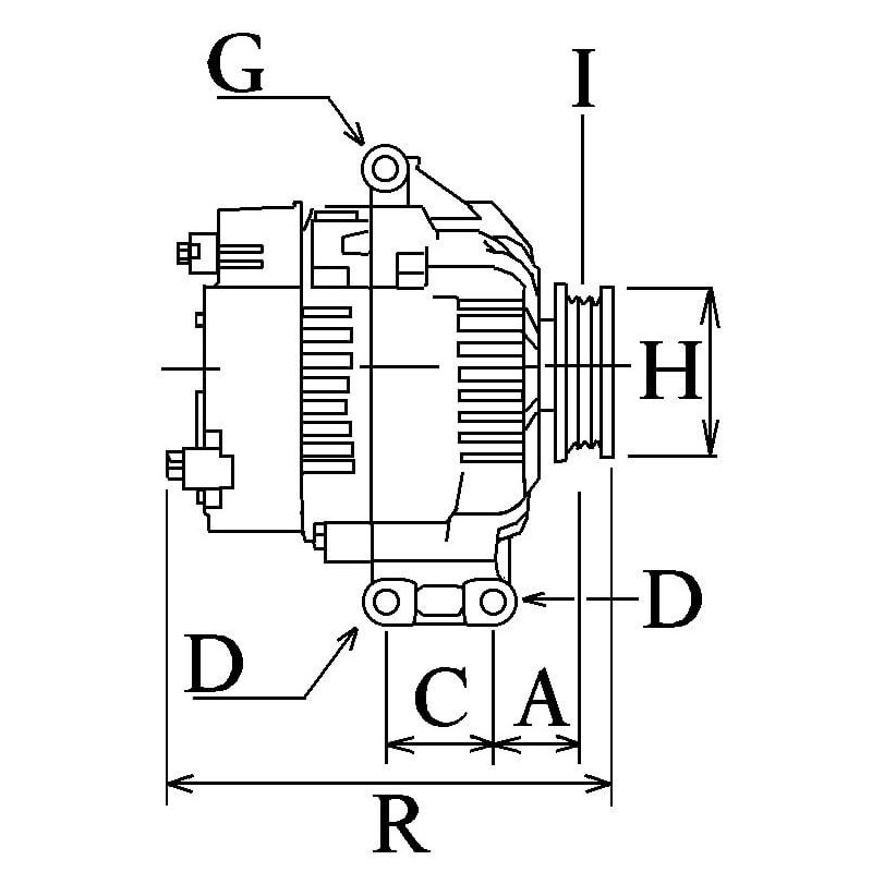 Alternator replaces 102211-0830 / 600-861-1951 for Komatsu