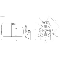 Starter replacing 26024101A / 11.130.009 / 11.139.053