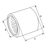 Cuscinetto aghi per motorino di avviamento VALEO D9R112 / D9R116 / D9R118 / D9R119