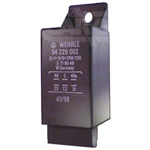 Centrale clignotante 12 volts / 6 bornes / W 2+1+1 / 8x21