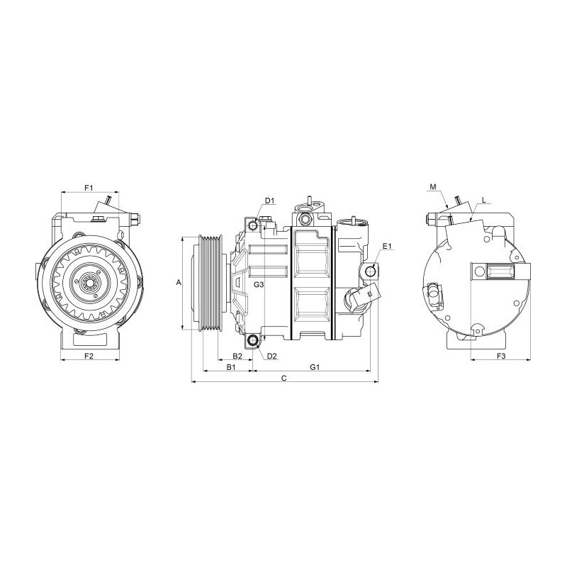 AC compressor replacing 447190-8901 / 447170-6170 / 447170-6172