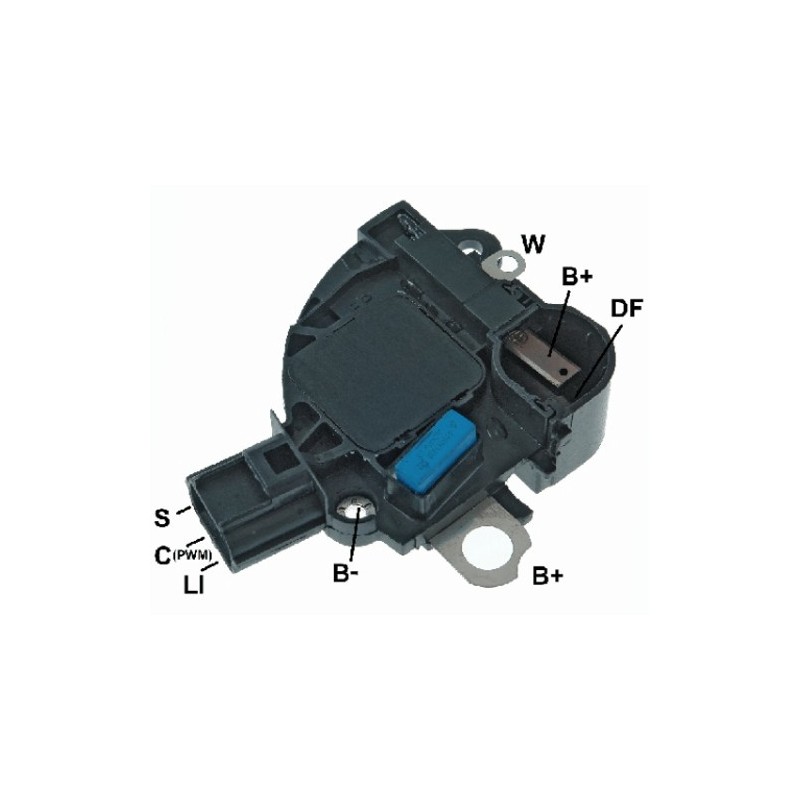 Regolatore per alternatore Denso 102211-8070 / 1022118042 / DAN1124 / DAN505