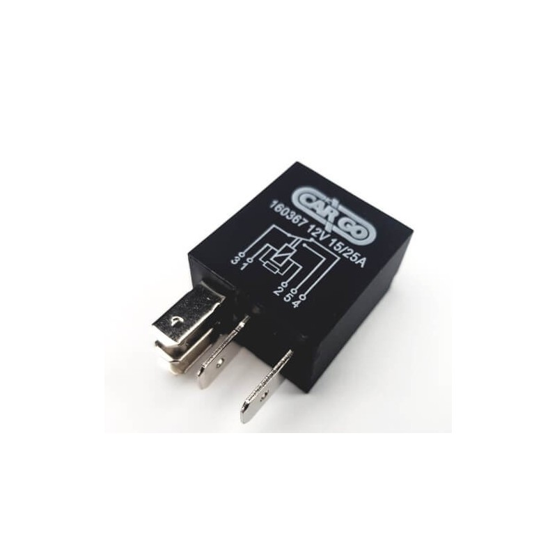 Relay 5-terminals 12 volts 15/25 AH with Resistor