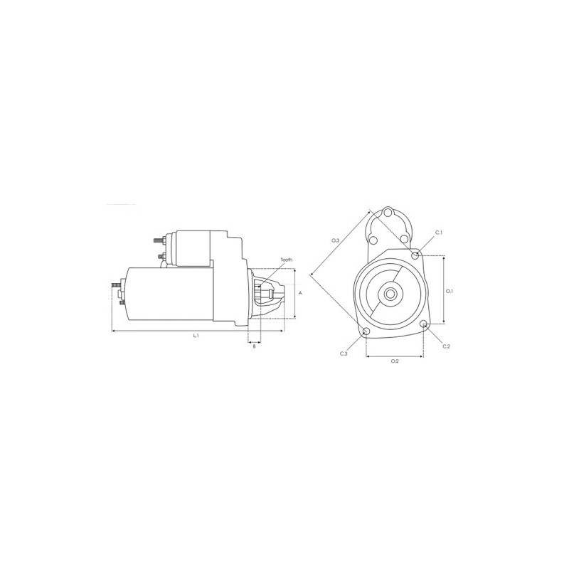 Motorino di avviamento sostituisce 0001172402 / 0001172403 / 06L911021 / 06L911021A