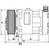 Compresseur de climatisation remplace SD7H15-7860 / 1593151 pour camion Volvo