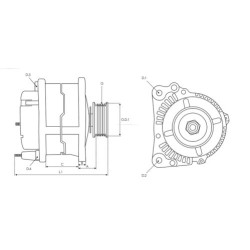 Alternator replacing 421000-0720 / 421000-0721 / 56028697AL