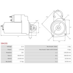 Démarreu sustituye 12673600 / 12680615 / 95523340