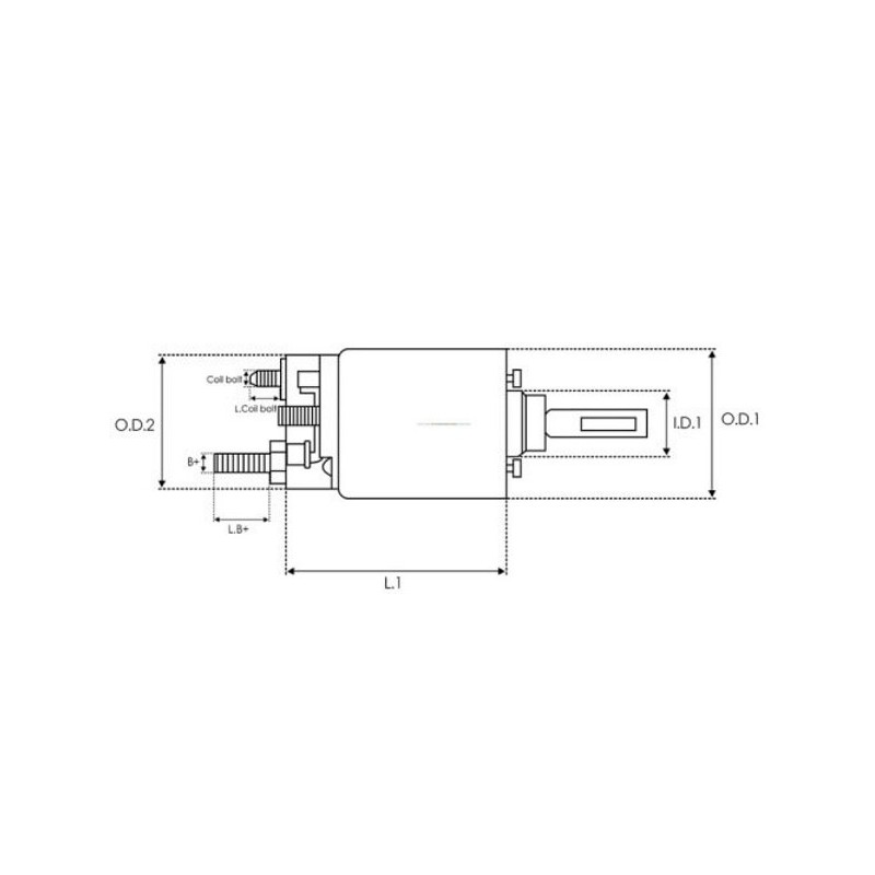 Solenoide para motor de arranque Mitsubishi M001T50171 / M002T50285
