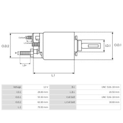 Solenoide per motorino di avviamento Bosch 9000453004 / 9000453014
