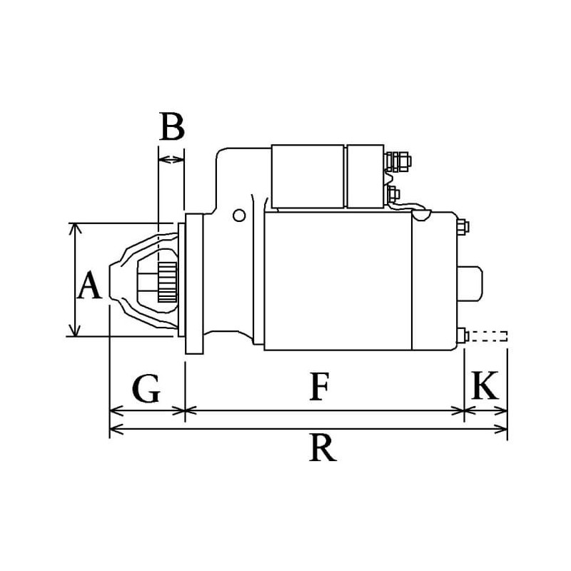 Motor de arranque sustituye011912354 / AZF4360 / RE522334 / S5012L