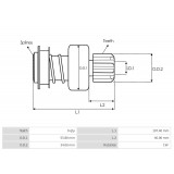 Ritzel für anlasser Magneton 443115142723 / 9142687