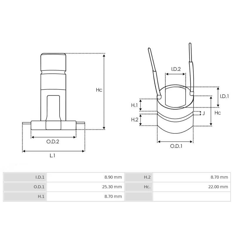 Schleifring für lichtmaschine Lucas 24095 / 24098 / 24102