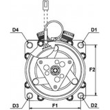 AC compressor replacing 1016093 / DAC8600162 / 7419307