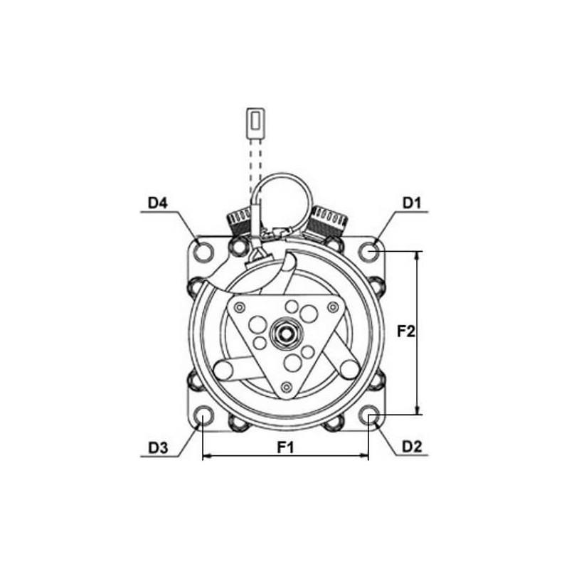 AC compressor replacing 1016093 / DAC8600162 / 7419307