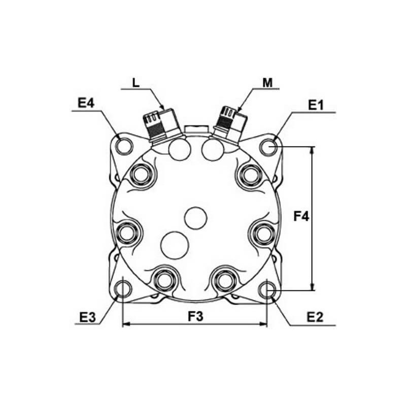 AC compressor replacing 1016093 / DAC8600162 / 7419307