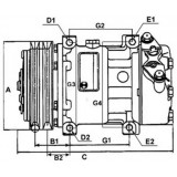 AC compressor replacing R1580028 / DAC8600057 / 24432392 / 1854102