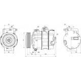 Compressore dell'aria condizionata si sostituisce DAC8629514 / 4D0260805A / 4471707585