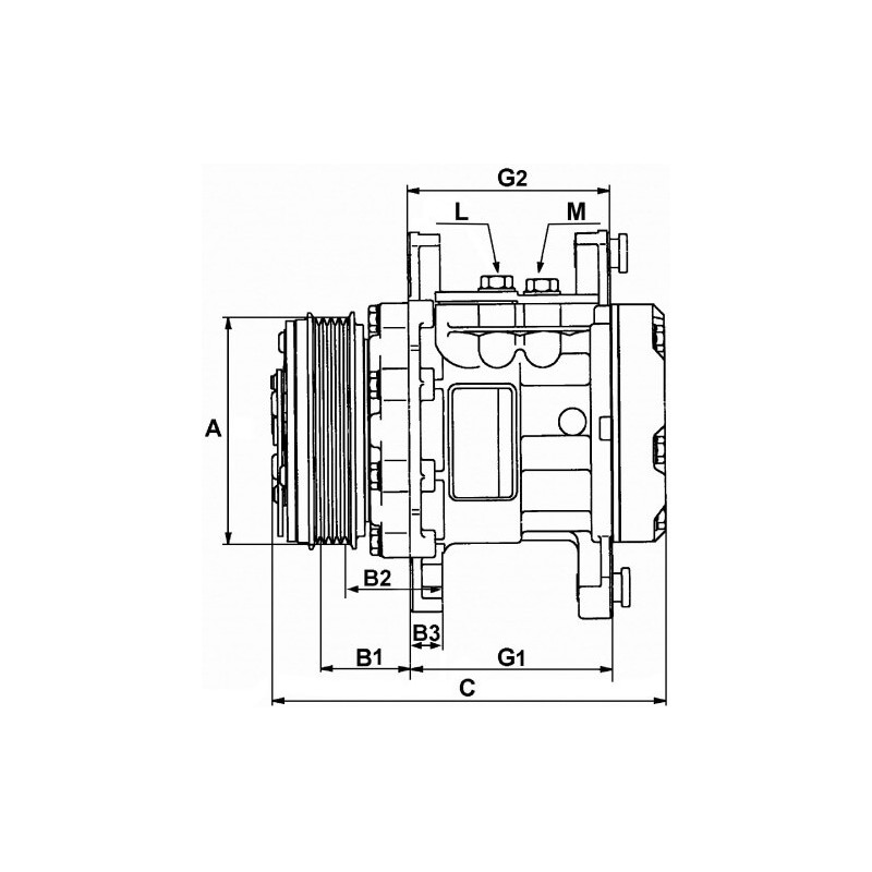 AC compressor replacing SS-07LT8 / 95201-77G01/ 9520070C30