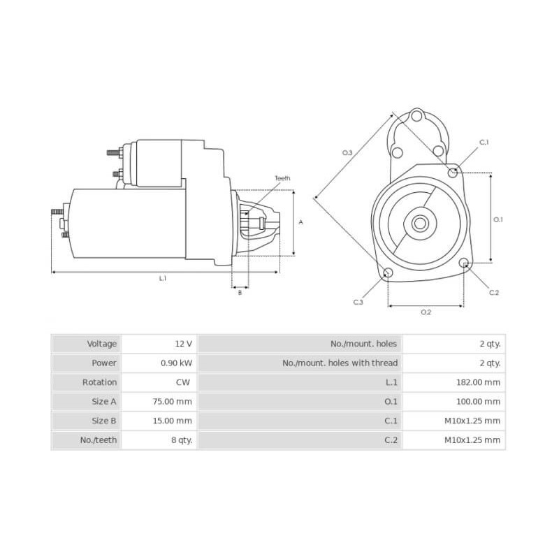 Anlasser ersetzt LRS2612 / DRS0558 / 36100-03402 / 1250902