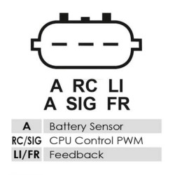Regulador para alternador Denso 104210-3690 / 104210-3710 / 104210-3711