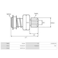 Bendix para arranque  428000-3490 / 31619-06 / 31619-06A