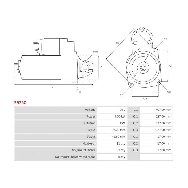 Anlaser ersetzt 600-813-2412 / 600-813-2413 für Komatsu