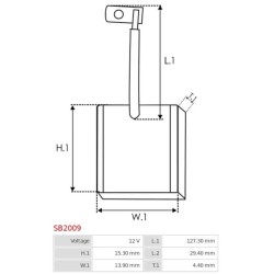 Juego de escobillas para motor de arranque Bosch 0001241014 / 0001241015
