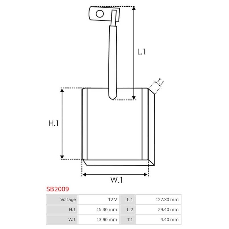 Brush set  for starter Bosch 0001241014 / 0001241015