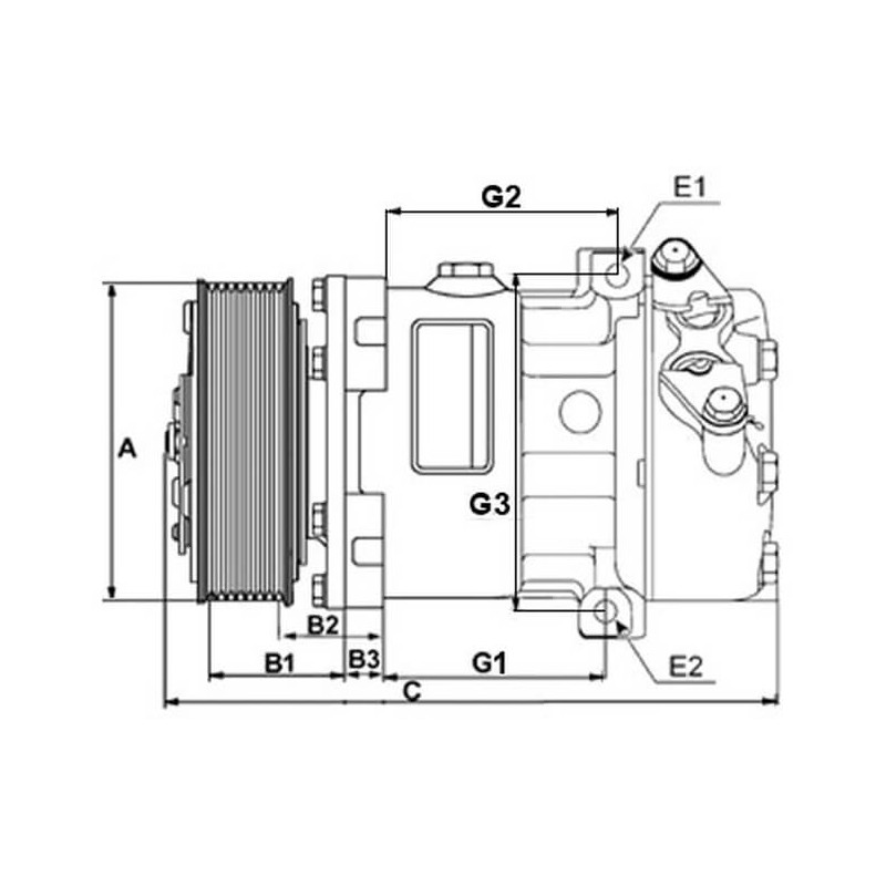 Compressore dell'aria condizionata si sostituisce 4472203464 / RL005441AI / 5005440AF