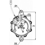 Compressore dell'aria condizionata si sostituisce ACP706 / 55116906AA / 55115907AB