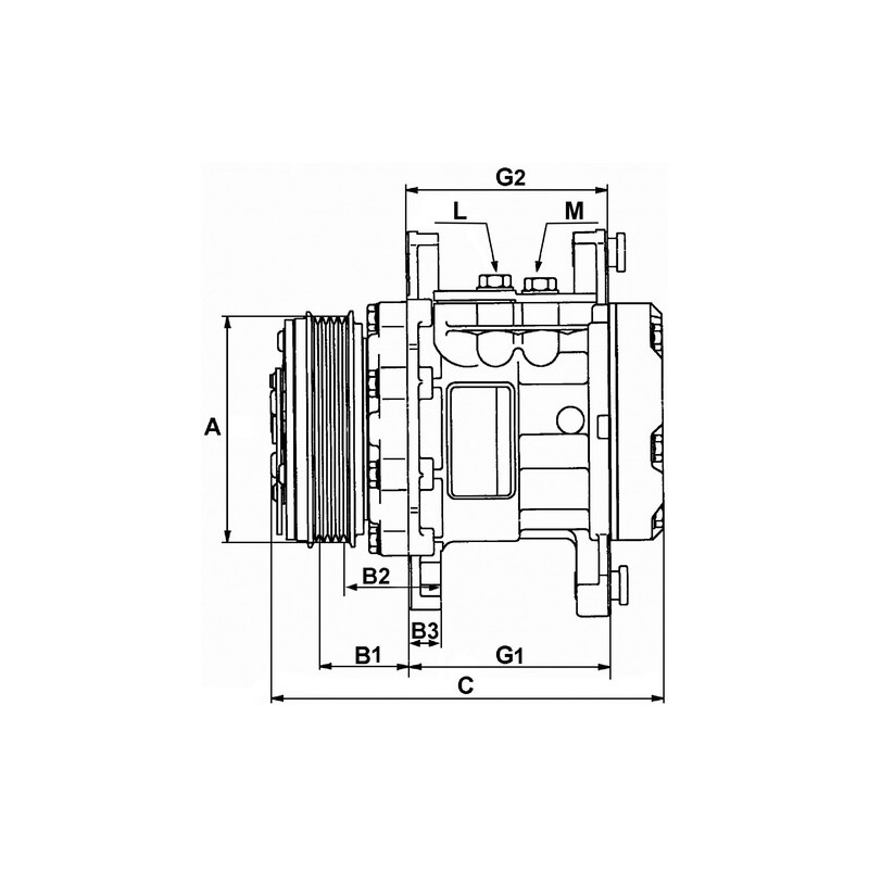 Compressore dell'aria condizionata si sostituisce 96858722 / 96568208 / 96565233