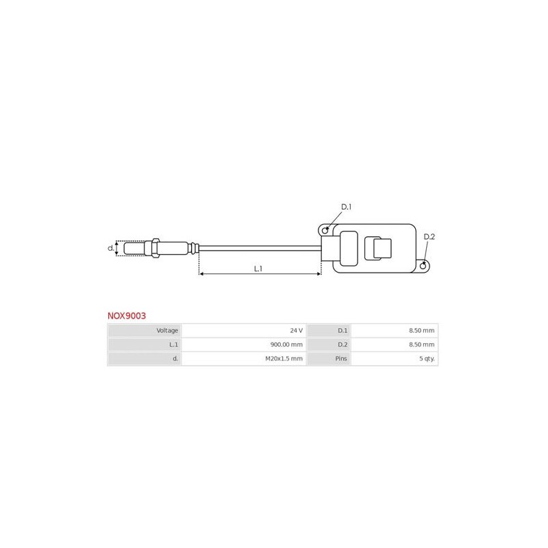 NOX-Sensor ersetzt 5WK97103A / A2C93843000-01 NOX-Sensor ersetzt 5WK97103A / A2C93843000-01